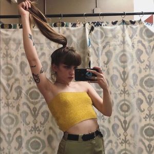 Yellow Fuzzy Tube Top